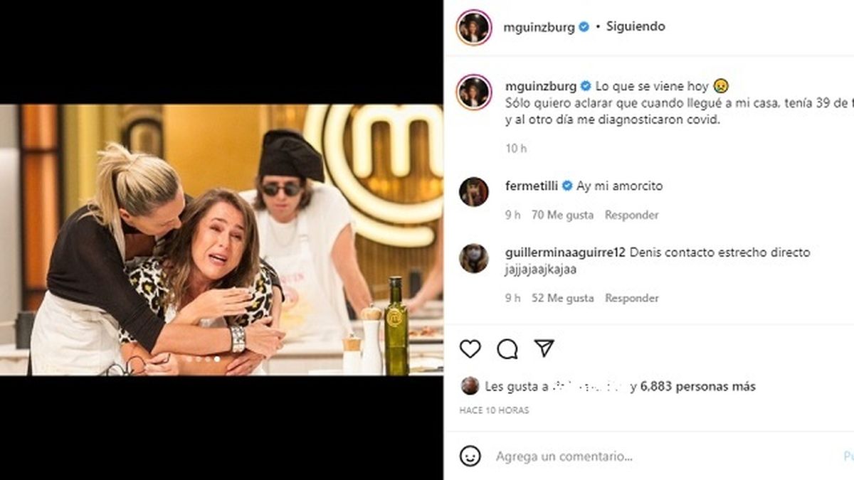 Malena Guinzburg se contagi&oacute; de Covid-19 en las grabaciones de MasterChef Celebrity.&nbsp;