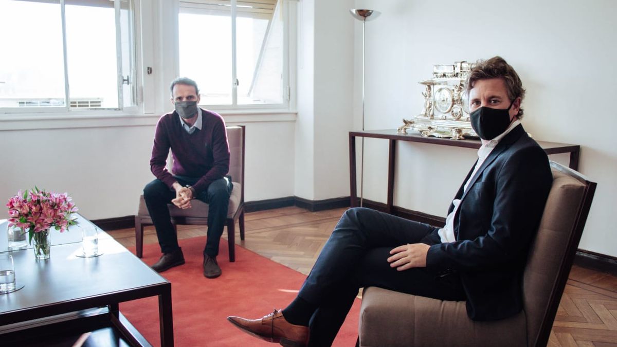 Gabriel Katopodis reunido con el dirigente platense Federico Martelli por obras públicas en La Plata