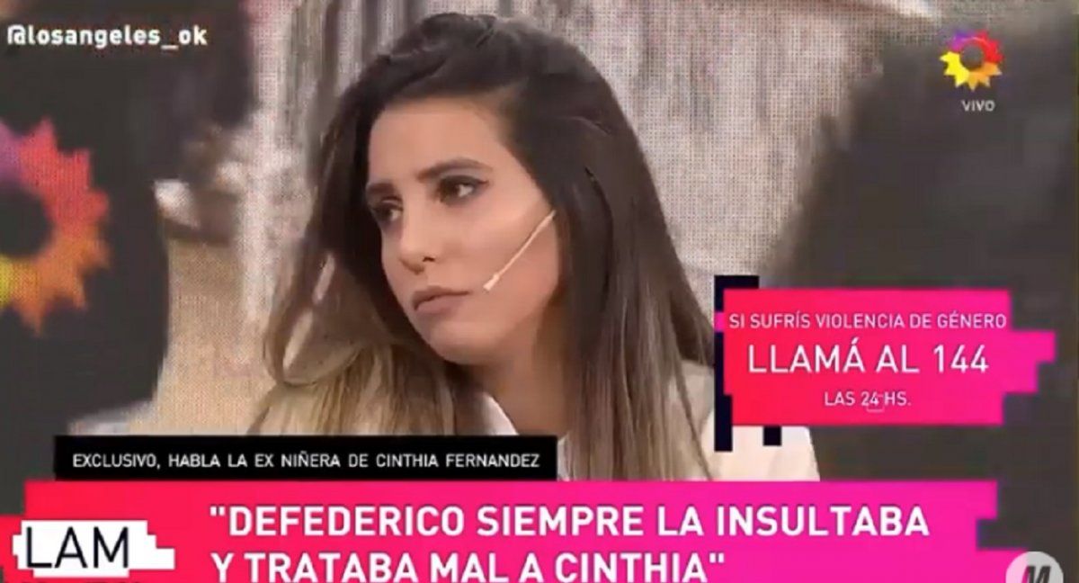 La ex niñera de Cinthia Fernández relató los episodios de violencia de Defederico