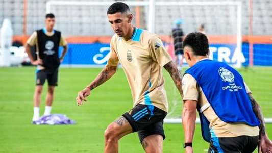 El divertido cruce entre Ángel Di María y Licha Martínez antes de Argentina vs. Ecuador