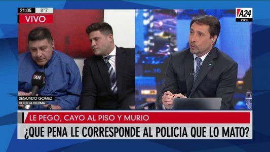 Feinmann y el tío del hombre al que lo pateó un policía se cruzaron al aire
