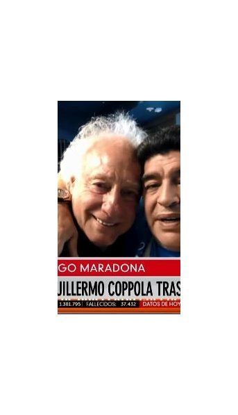 Guillermo Coppola, quebrado por la muerte de Diego Maradona: “Quiero recordarlo alegre y feliz”