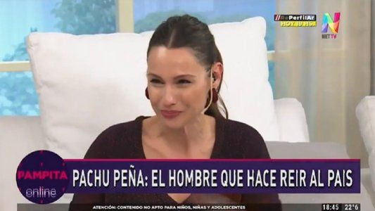 Pampita tuvo un ataque de tos al aire mientras hablaba con Pachu Peña