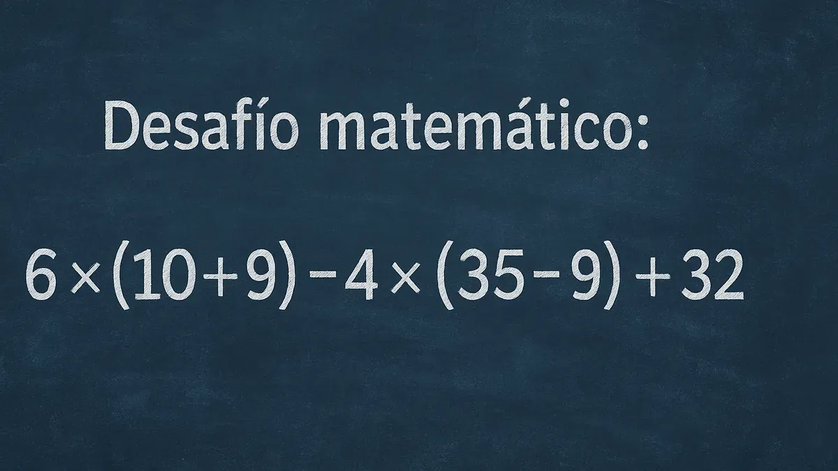 Imagen de pizarra para Desafío Matemático: este cálculo con paréntesis no se resuelve de un vistazo