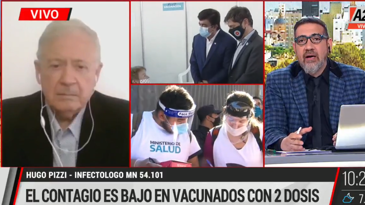El infectólogo Hugo Pizzi se refirió en A24 a la situación epidemiológica en el país.