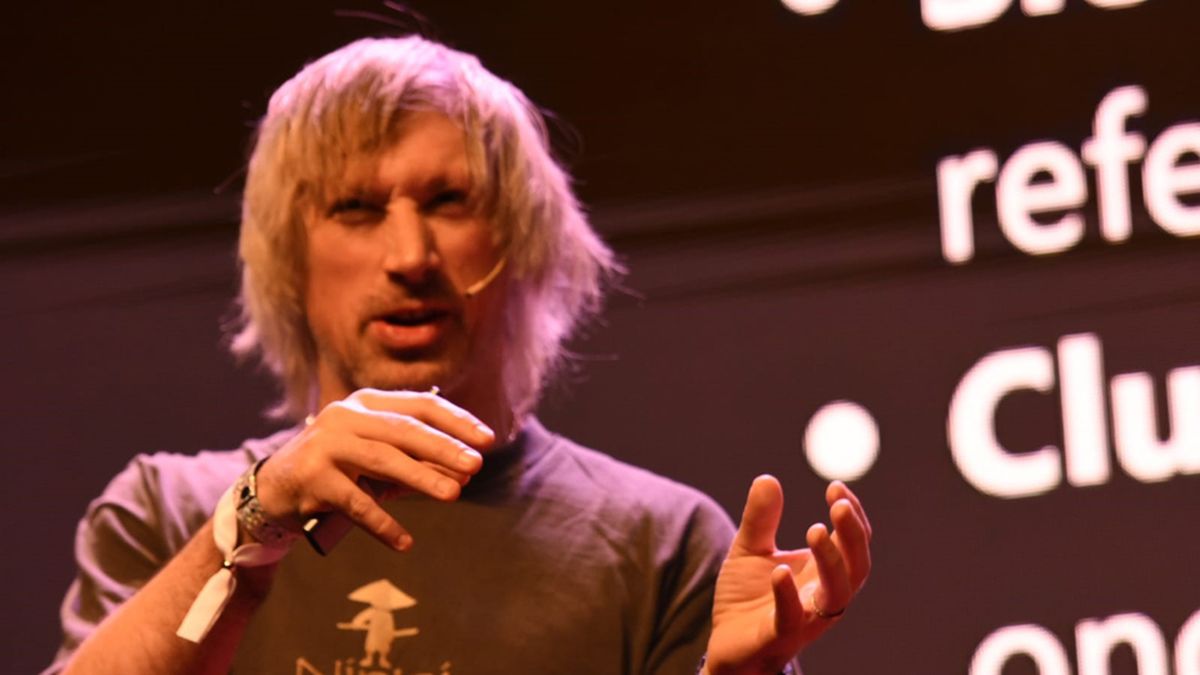 Gavin Wood durante su participación en la conferencia Polkadot Decoded de Buenos Aires.&nbsp;