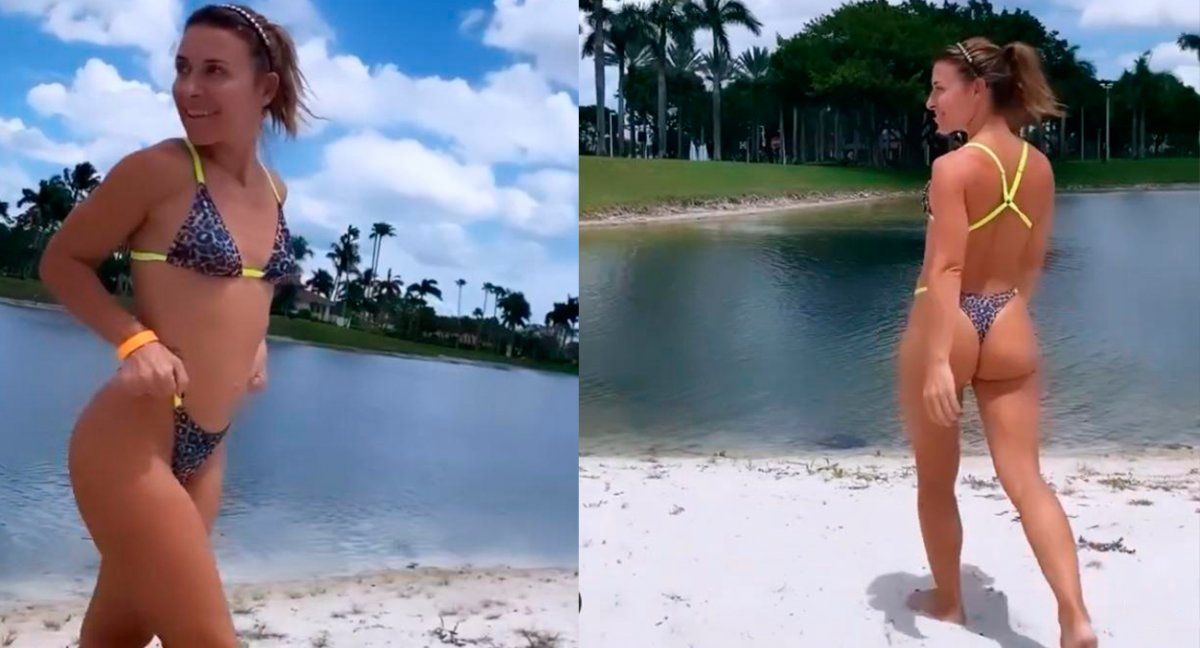 Mariana Brey mostró su cuerpo en bikini para responderle a Barby Franco.