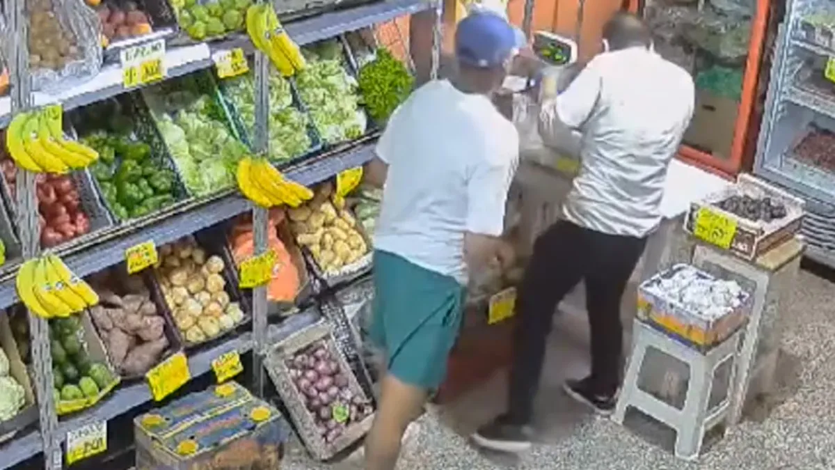 El robo en la verdulería. (Foto: captura)