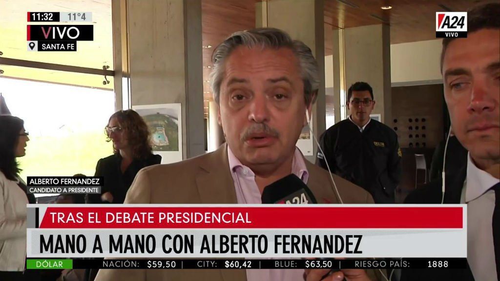 Es una gestualidad: la defensa de Alberto sobre el dedito acusador criticado por Macri en el debate
