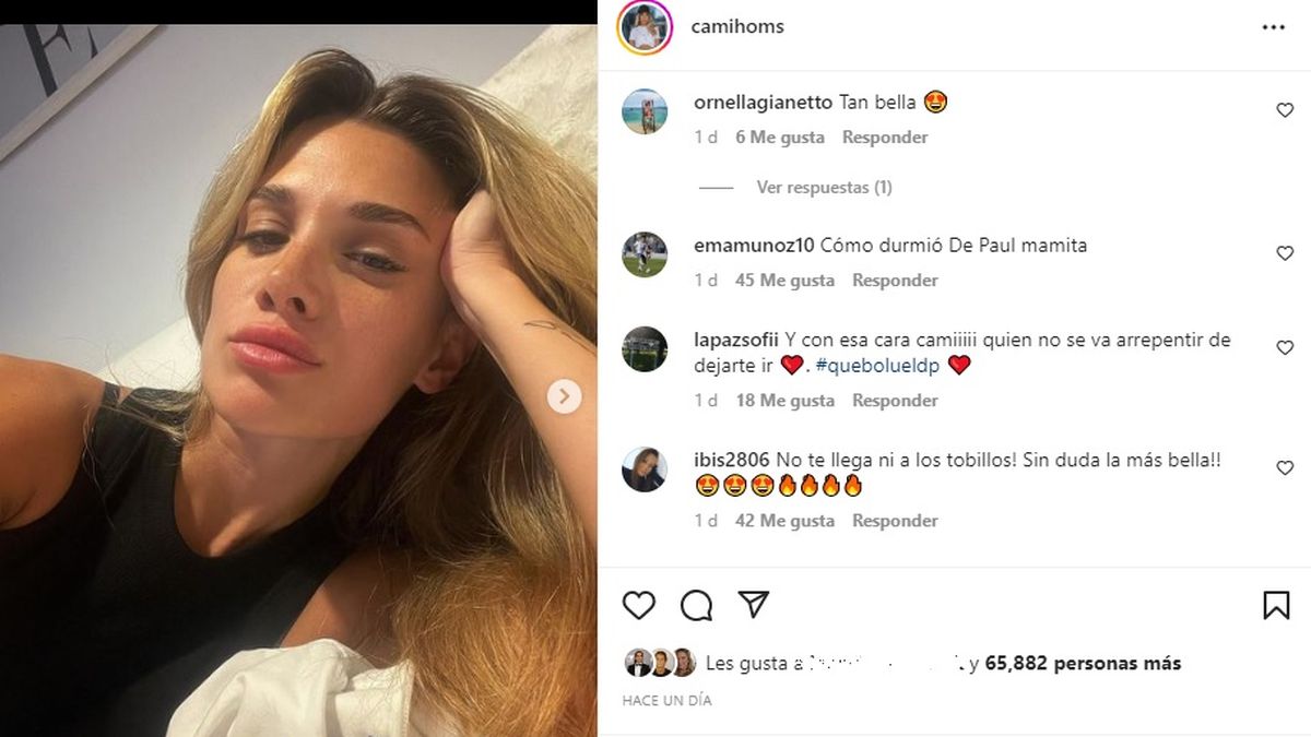 "Cejitas que amo" asegur&oacute; Camila Homs desde el posteo en el que mostr&oacute; su nuevo y sensual rostro.&nbsp;