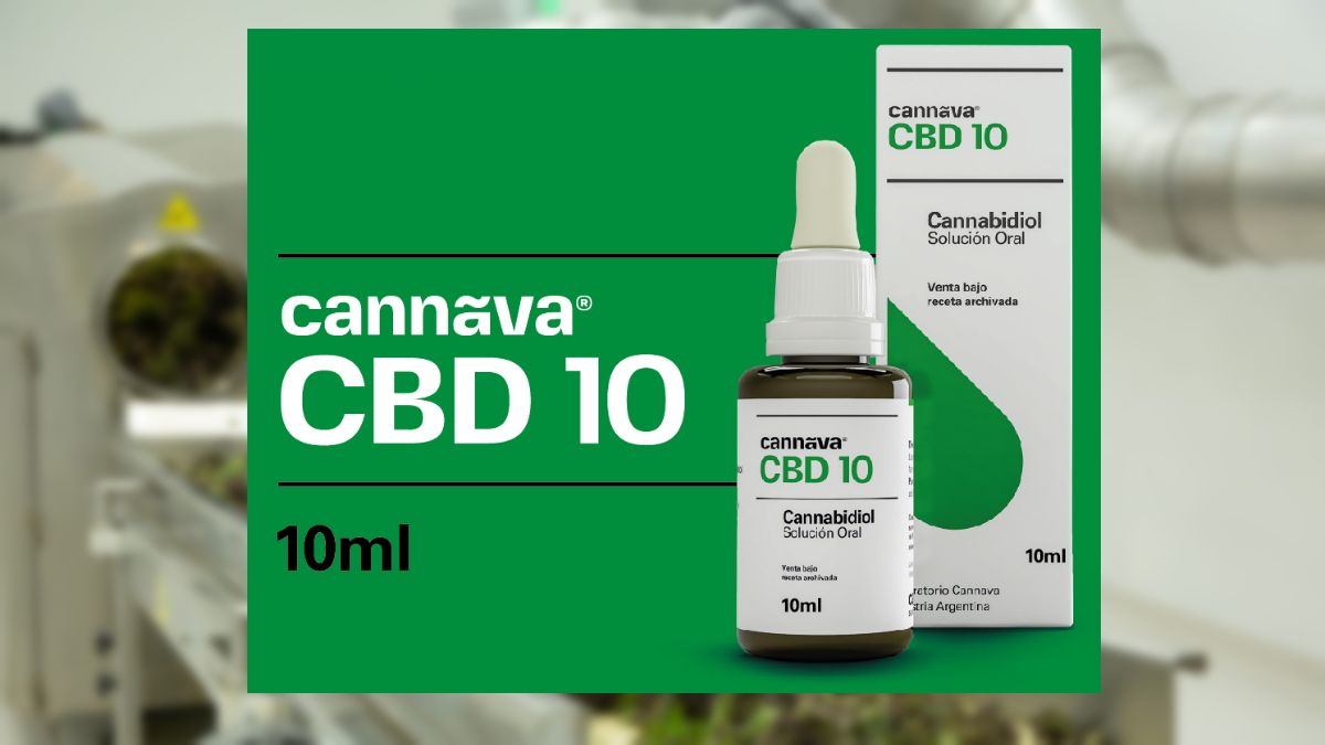 El CANNAVA CBD 10 es el primer producto argentino de cannabis medicinal y en las farmacias jujeñas se vende a $3.827 (Foto: Cannava).