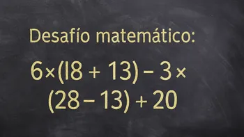 Imagen de pizarra para Desafío Matemático: este cálculo tiene su clave en los paréntesis
