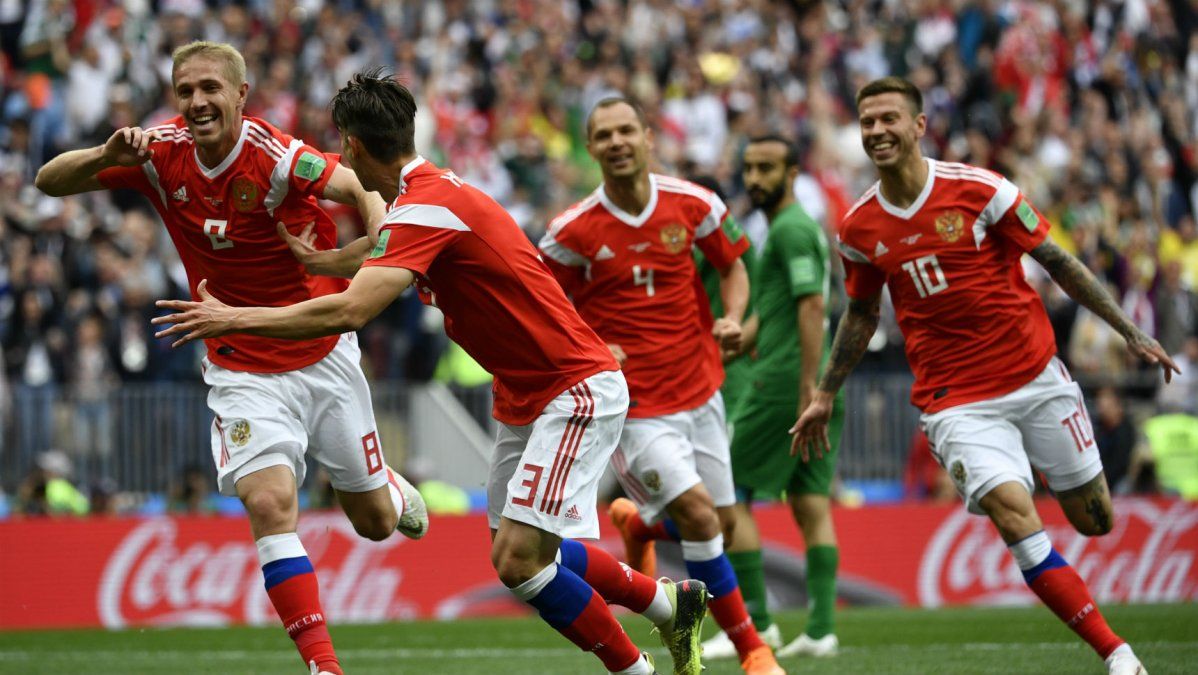 Rusia marcó el primer gol de la Copa del Mundo