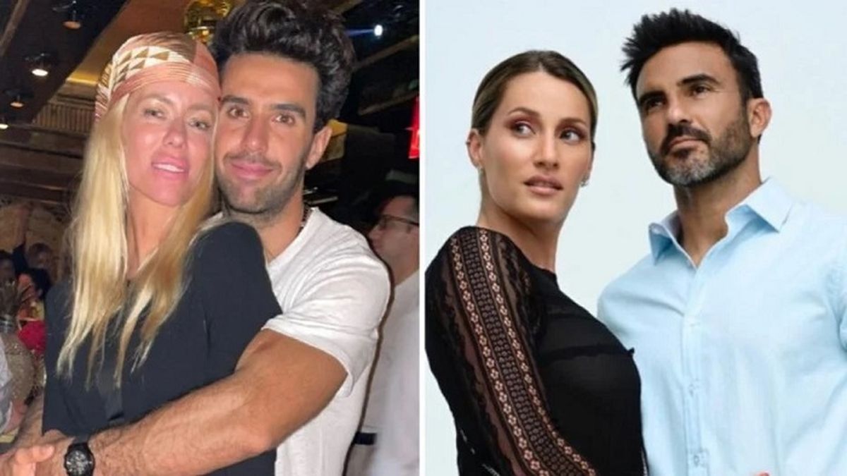 Nicole Neumann y su ex, Fabián Cubero, con sus actuales parejas, Manu Urcera y Mica Viciconte, que no logran llevarse bien.