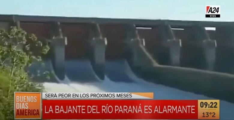 Alarma en Corrientes por una bajada histórica del río Paraná