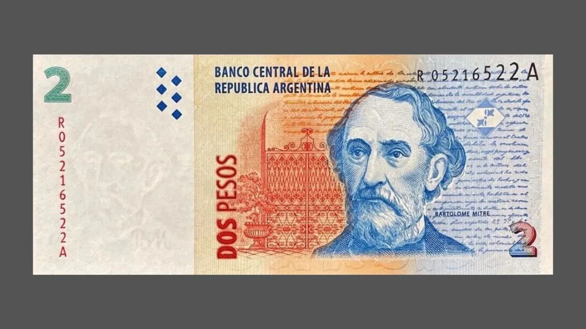 Suertudo: pagan 85 mil pesos al propietario de este billete de $ 2&nbsp;