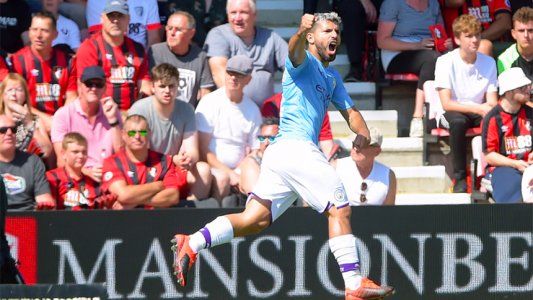 Agüero marcó un doblete en el 3-1 de Manchester City ante Bournemouth y llegó a los 400 goles en su carrera