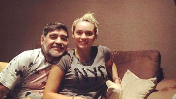 Rocío Oliva y Diego Maradona, reconciliados