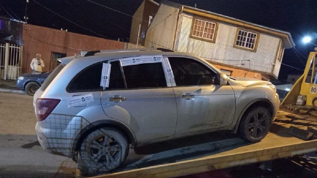 El auto Lifan modelo X60 terminó incautado. Foto: gentileza Ushuaia24