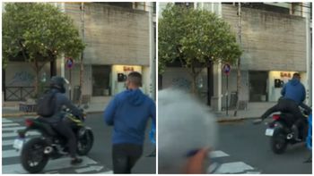 Insólito: motochorros le robaron a un camarógrafo en plena cobertura en Palermo
