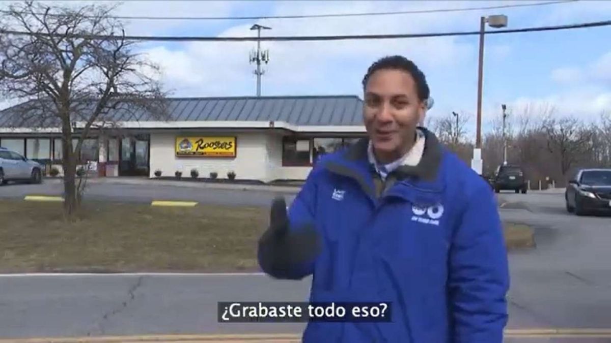 El momento fue grabado y compartido en las redes sociales del corresponsal