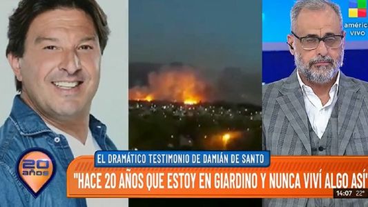 Dramático testimonio de Damián de Santo: En media hora teníamos el fuego en la puerta, nunca viví algo así
