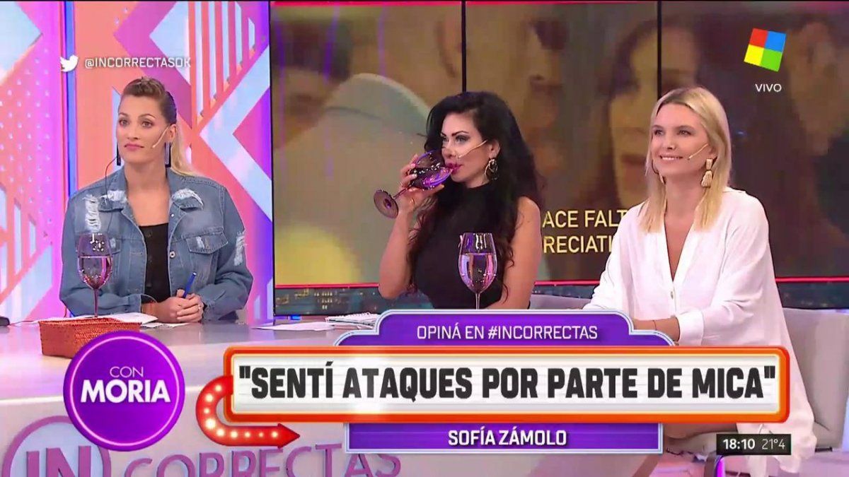 Todo mal entre Mica Viciconte y Sofía Zámolo en Incorrectas