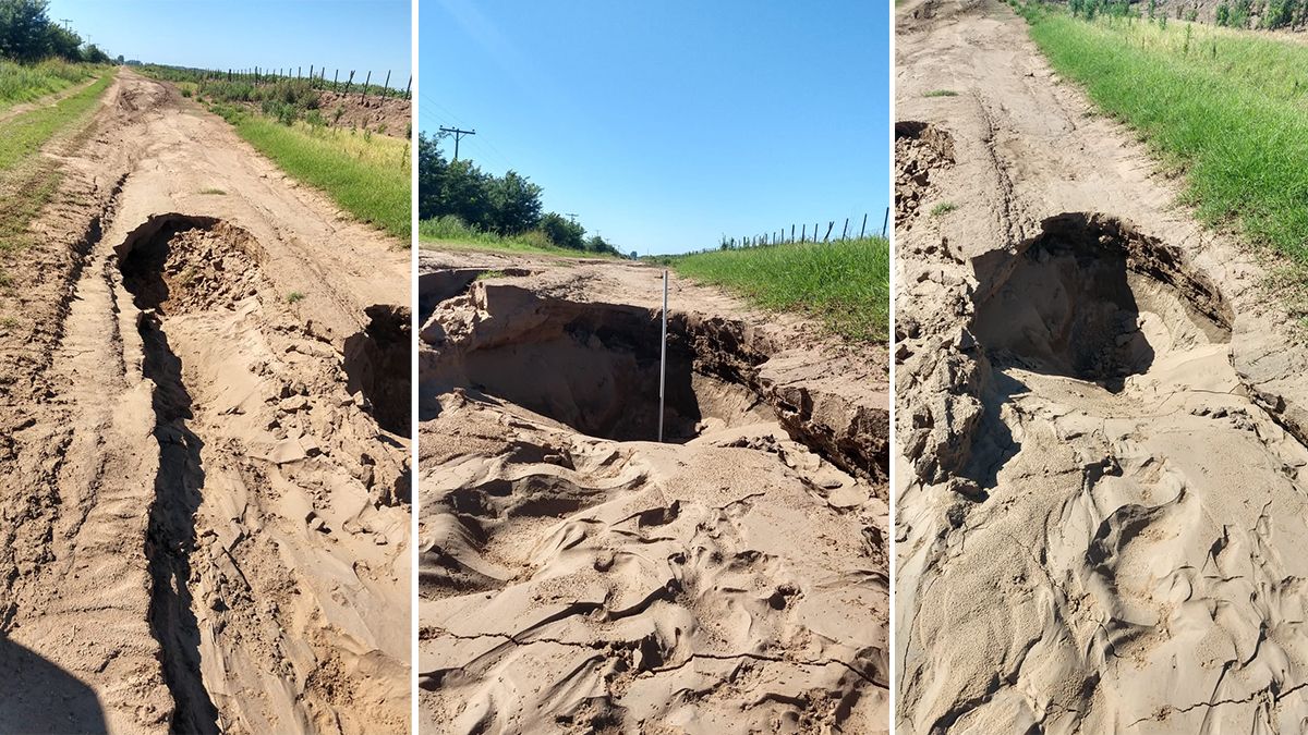 El pozo de la polémica: los productores de la zona sufren por el agua de las lluvias. 