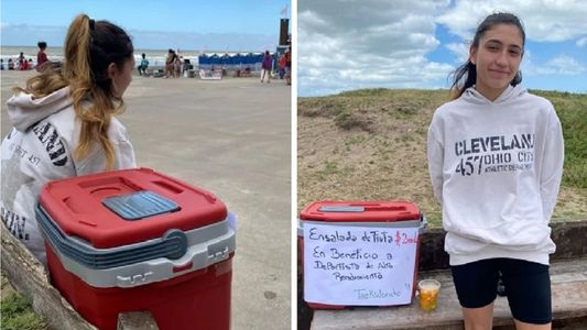 Es campeona nacional de Taekwondo y vende ensaladas de fruta en la Costa Atlántica para poder competir: Con las ventas vengo muy bien