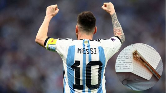 El detalle de la lapicera con la que Messi escribió su carta de despedida de la Selección
