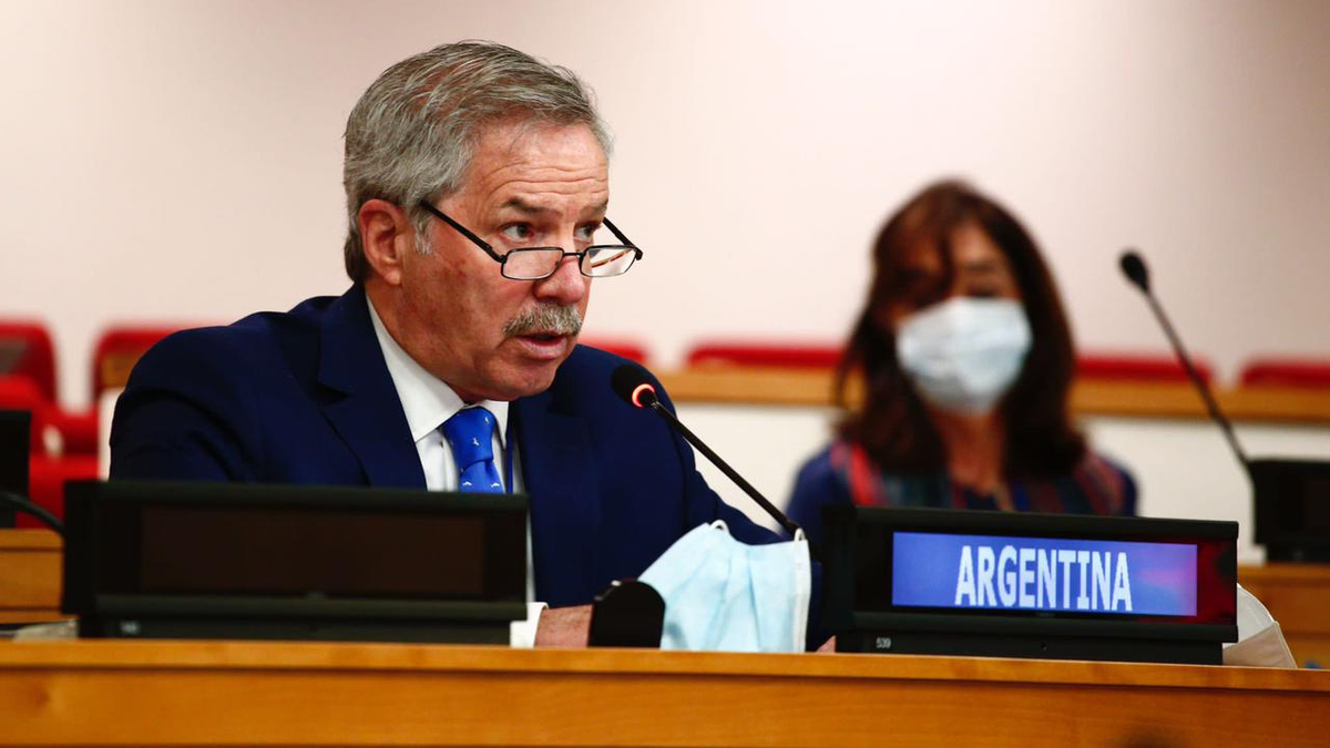 El canciller Felipe Solá reclamó ante la ONU que el REino Unido se siente a negociar la soberanía de las Islas Malvinas (Foto: Cancillería).