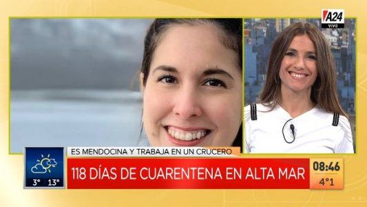 Mendocina es récord de cuarentena: 118 días varada en un crucero en altamar