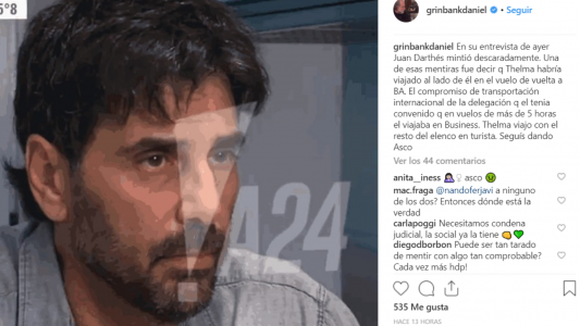 Daniel Grinbank, productor de la gira de Patito Feo: Juan Darthés mintió descaradamente