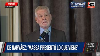 Francisco de Narváez apoyó a Massa y dijo que Milei tiene una cuestión ideológica equivocada en el comercio exterior. (Captura) Francisco de Narváez apoyó a Massa y dijo que Milei tiene una cuestión ideológica equivocada en el comercio exterior. (Captura)