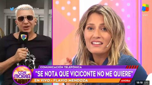 Micaela Viciconte se cruzó con Flavio Mendoza al aire
