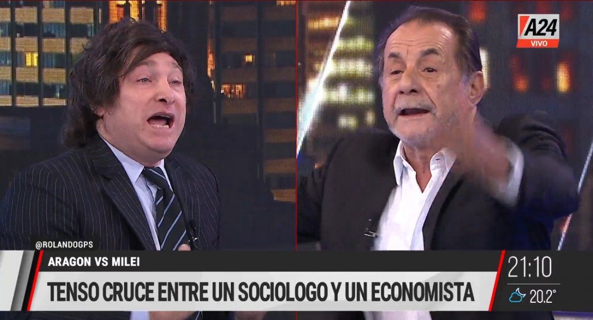 Javier Milei y Raúl Aragón.