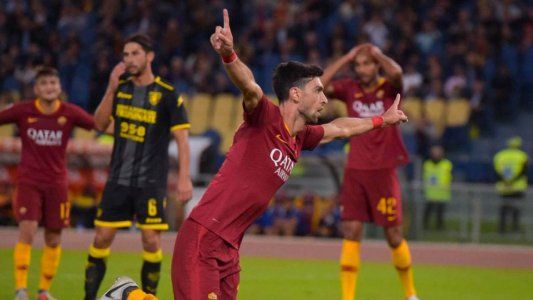 Pastore hizo otro golazo de taco en la goleada de Roma ante Frosinone