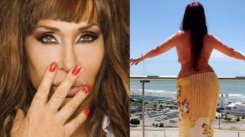 Moria Casán se animó a un topless, y sin photoshop, en su visita a Mar del Plata