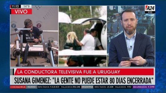 Luis Novaresio y Facundo Pastor analizaron el viaje de Susana Giménez a Uruguay