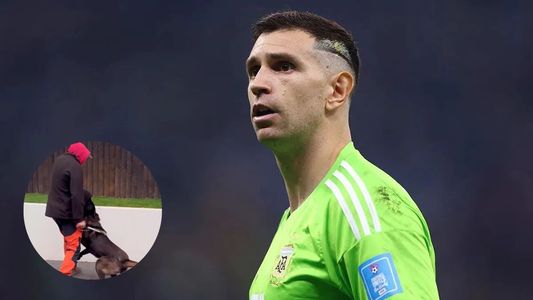 Dibu Martínez recibió fuertes críticas por el método que utiliza para adiestrar a su perro guardián