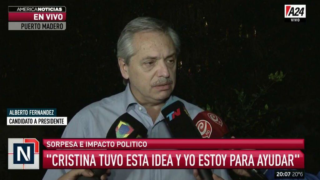 Habló Alberto Fernández: No era este el lugar donde yo esperaba terminar, pero estoy encantado de cumplir esta función