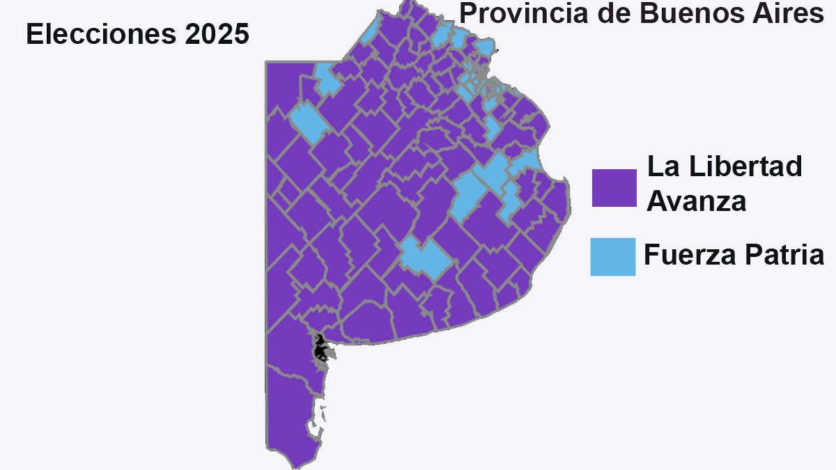 Cambio total en un mes. De celeste a Violeta. La Libertad logró  un triunfo histórico en la Provincia de Buenos Aires. (Foto: Min. del Interior) Cambio total en un mes. De celeste a Violeta. La Libertad logró  un triunfo histórico en la Provincia de Buenos Aires. (Foto: Min. del Interior)