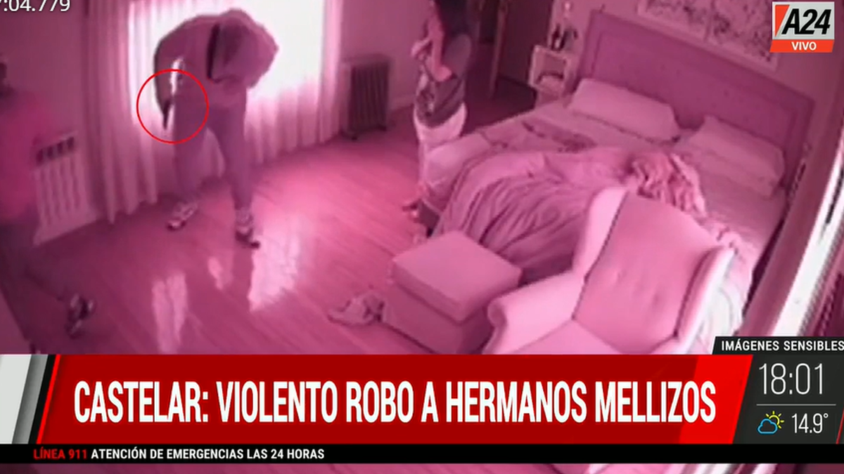 Violenta entradera en Castelar. (Foto: captura A24)