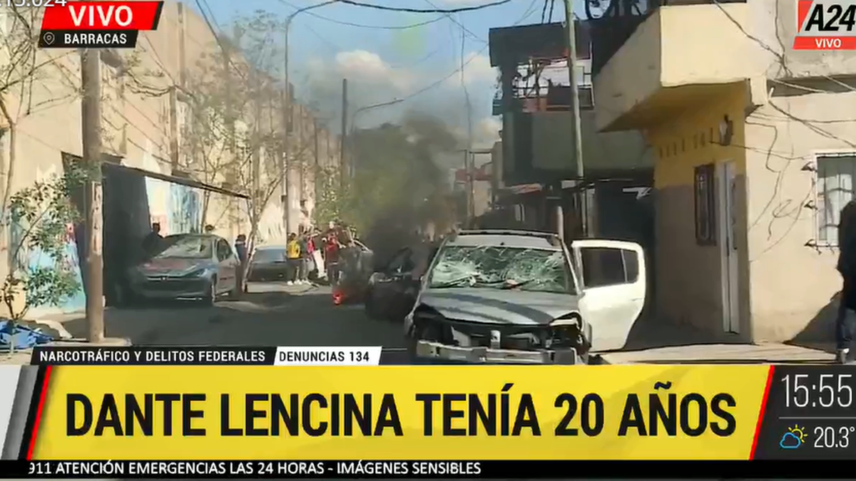Tensión en Barracas por la muerte de un joven. (Foto: captura A24)