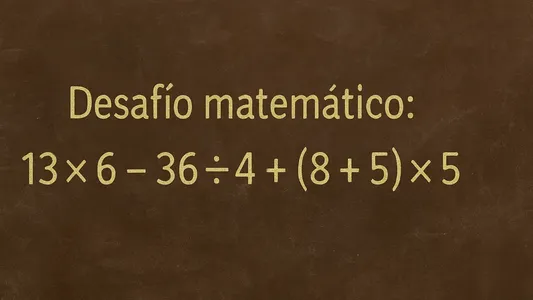 Desafío matemático: ¿en cuánto tiempo lográs resolverlo?