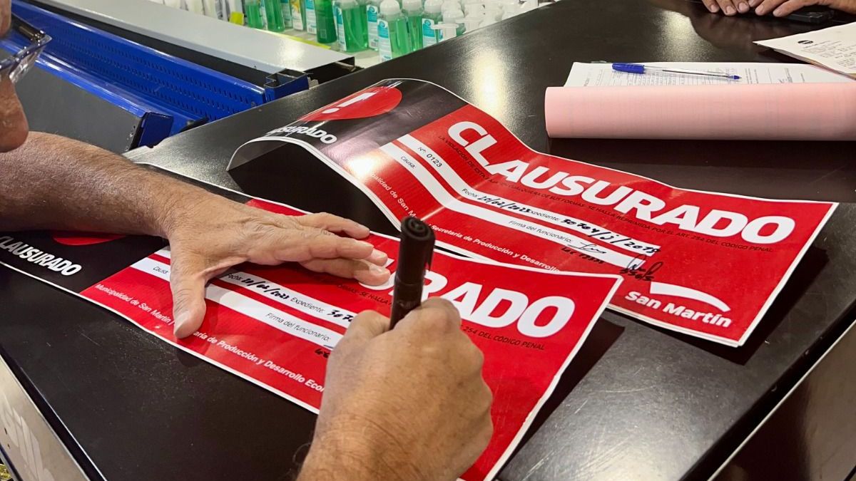 Clausuraron el Jumbo de San Martín por incumplir con el programa Precios Justos (Foto: Secretaria de Comercio).