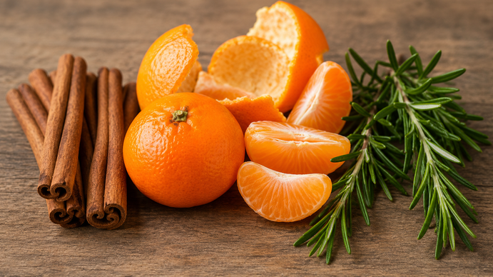 Cómo hacer un aromatizante casero con canela, mandarina y romero para perfumar el hogar