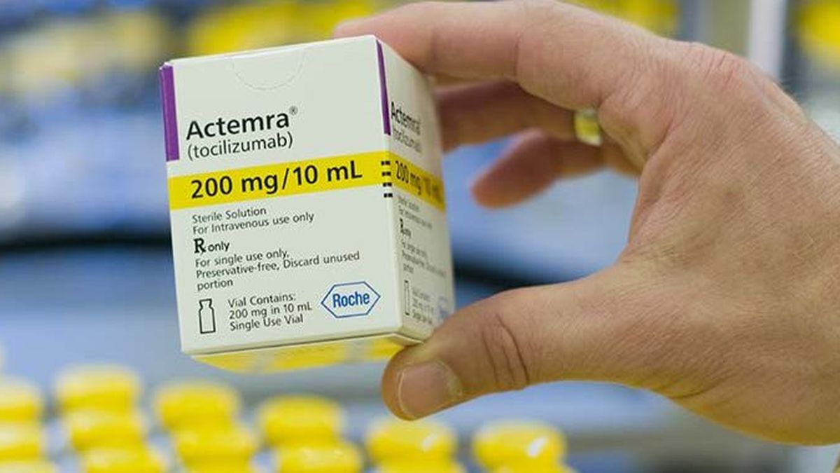 Ampolla antiinflamatoria que solo produce la farmacéutica Roche bajo el nombre comercial de Actembra/Roactembra