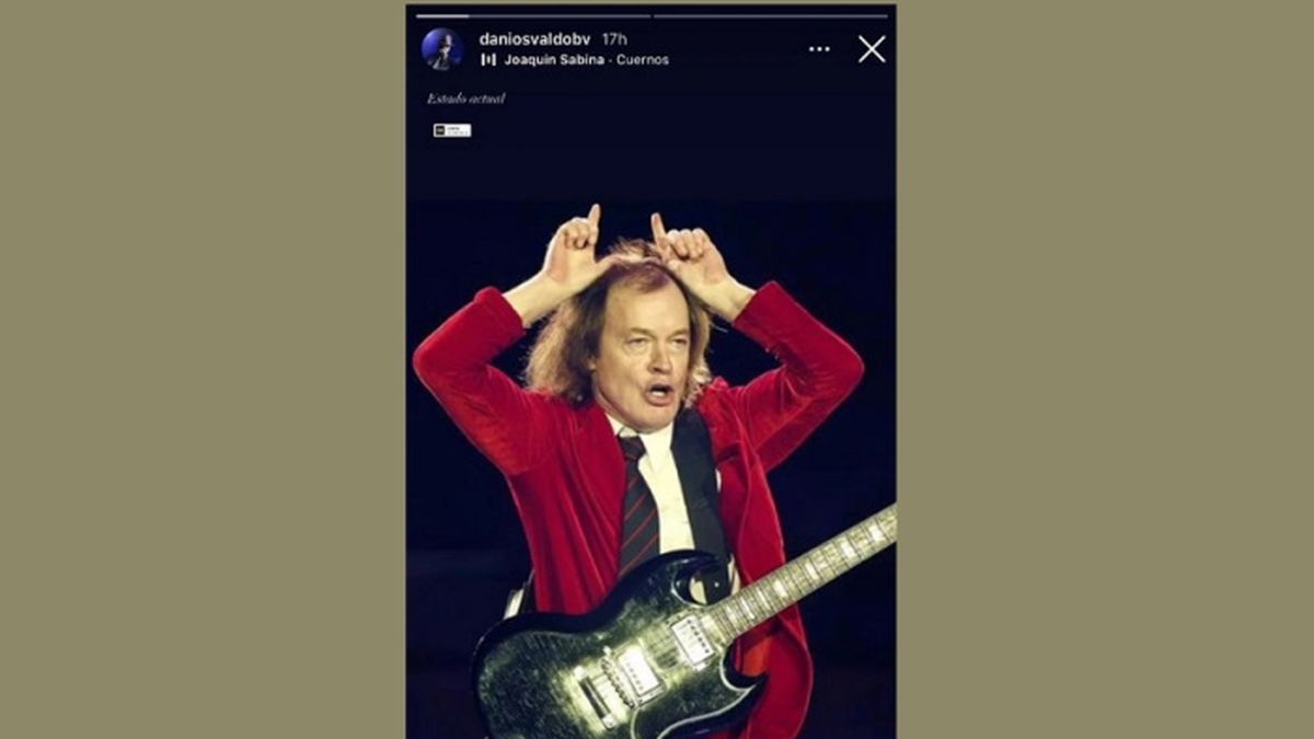 El curioso posteo de Daniel Osvaldo donde habla de su 'estado actual', ante los cuernos que señala el músico en la imagen. 