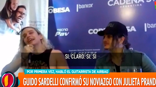 Habló Guido Sardelli, el guitarrista de Airbag que inició un romance con Julieta Prandi